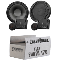JBL GX600C | 2-Wege | 16,5cm Lautsprecher System - Einbauset passend für Fiat Punto 1 176 Cabrio Front - justSOUND