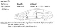 Lautsprecher Boxen JBL 16,5cm System Auto Einbausatz - Einbauset passend für Peugeot 407 - justSOUND