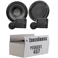 JBL GX600C | 2-Wege | 16,5cm Lautsprecher System - Einbauset passend für Peugeot 407 - justSOUND