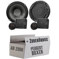 JBL GX600C | 2-Wege | 16,5cm Lautsprecher System - Einbauset passend für Peugeot Boxer 2 - justSOUND