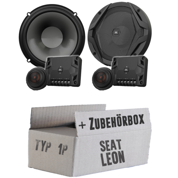 JBL GX600C | 2-Wege | 16,5cm Lautsprecher System - Einbauset passend für Seat Leon 2 1P - justSOUND
