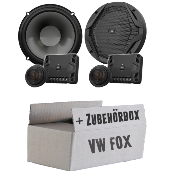 JBL GX600C | 2-Wege | 16,5cm Lautsprecher System - Einbauset passend für VW Fox Front - justSOUND
