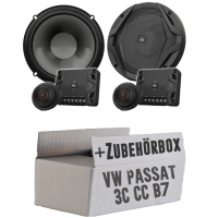 JBL GX600C | 2-Wege | 16,5cm Lautsprecher System - Einbauset passend für VW Passat 3C CC B6 B7 Front - justSOUND