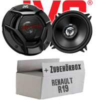 JVC CS-DR520 - 13cm 2-Wege Koax-Lautsprecher - Einbauset passend für Renault R19 - justSOUND