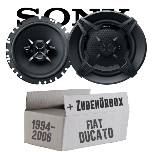 Sony XS-FB1730 - 16,5cm 3-Wege Koax Lautsprecher - Einbauset passend für Fiat Ducato 230 244 Front - justSOUND