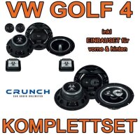 Crunch BMX Blackmaxx Komplettset für VW Golf 4 -...