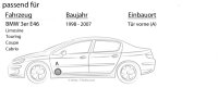 Lautsprecher Boxen Kenwood KFC-S1366 - 13cm 2-Wege Koax Auto Einbauzubehör - Einbauset passend für BMW 3er E46 | Tür vorne - justSOUND
