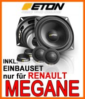 Lautsprecher - Eton POW 130.2 Compression - 13cm Komposystem Einbauset passend für Renault Megane 3 - justSOUND
