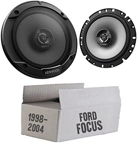Lautsprecher Boxen Kenwood KFC-S1766 - 16,5cm 2-Wege Koax Auto Einbauzubehör - Einbauset passend für Ford Focus 1 Front Heck - justSOUND