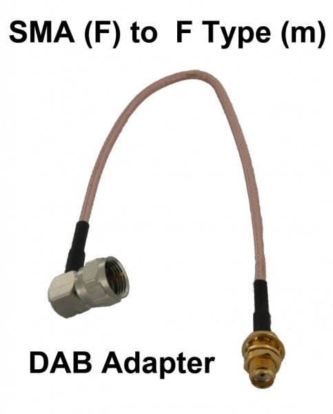 SMA F to F Type male DAB Antennenadapter