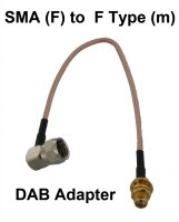 F Type (f) to SMA (m) DAB Antennenadapter