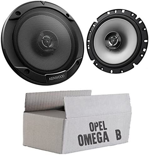 Lautsprecher Boxen Kenwood KFC-S1766 - 16,5cm 2-Wege Koax Auto Einbauzubehör - Einbauset passend für Opel Omega B - justSOUND