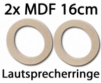 2 Stück MDF Holzringe 16;5cm Lautsprecherringe 19mm