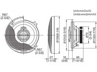 Kenwood KFC-PS1395 - 13cm 3-Wege Lautsprecher Koaxialsystem