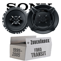 Sony XS-FB1730 - 16,5cm 3-Wege Koax Lautsprecher - Einbauset passend für Ford Transit Front Heck - justSOUND