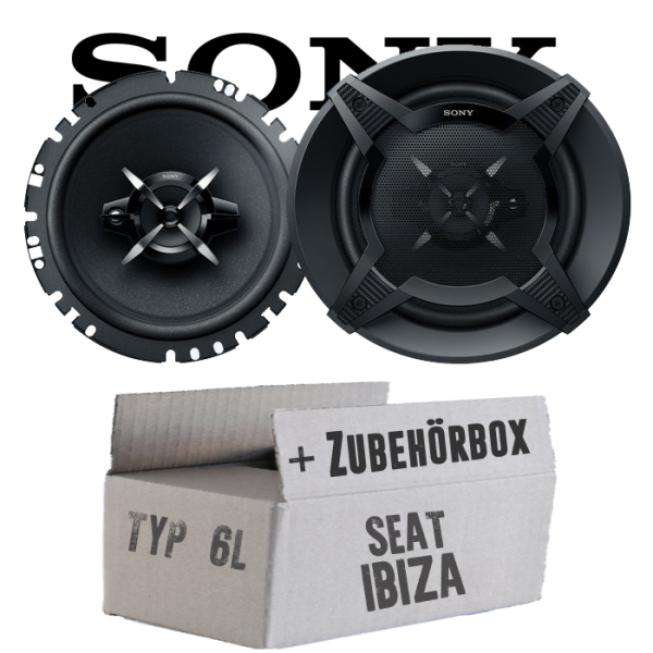 Sony XS-FB1730 - 16,5cm 3-Wege Koax Lautsprecher - Einbauset passend für Seat Ibiza 6L Front Heck - justSOUND