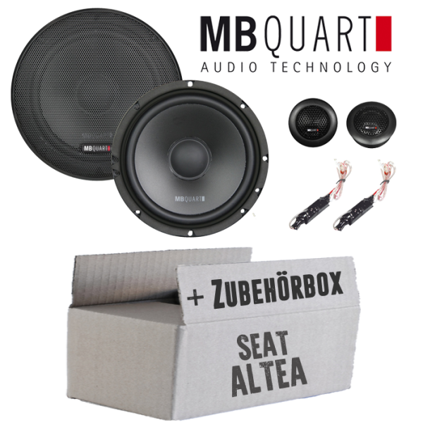 Lautsprecher Boxen MB Quart QS165 - 16,5cm Kompo Auto Einbauzuebehör - Einbauset passend für Seat Altea - justSOUND