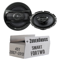 Smart ForTwo 451 Front - Pioneer TS-A1670F 17cm 3-Wege Lautsprecher - Einbauset