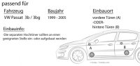 Lautsprecher Boxen MB Quart QS165 - 16,5cm Kompo Auto Einbauzuebehör - Einbauset passend für VW Passat 3B/3BG - justSOUND