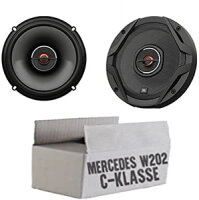 lasse W202 Ablage - JBL GX602 | 2-Wege | 16,5cm Koax Lautsprecher - Einbauset passend für Mercedes C-Klasse JUST SOUND best choice for caraudio