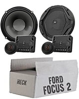 JBL GX600C | 2-Wege | 16,5cm Lautsprecher System - Einbauset passend für Ford Focus 2 Heck - justSOUND