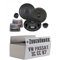 Crunch DSX6.2c - 16,5cm Lautsprecher Boxen System - Einbauset passend für VW Passat 3C CC B6 B7 Front - justSOUND