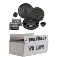 Crunch DSX6.2c - 16,5cm Lautsprecher Boxen System - Einbauset passend für VW Lupo Front - justSOUND