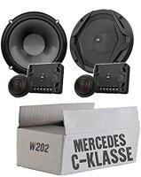 lasse W202 Front - JBL GX600C | 2-Wege | 16,5cm Lautsprecher System - Einbauset passend für Mercedes C-Klasse JUST SOUND best choice for caraudio