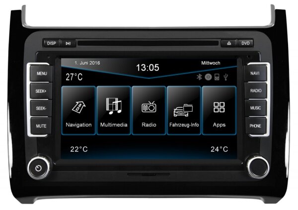 ESX VW Polo 6C (ab 04/2014) 2-DIN Autoradio Navi VN720-VO-P6C-BLACK