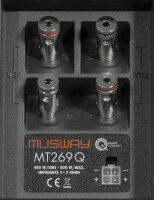 Musway MT269Q - Doppel Bassreflex Gehäuse Subwoofer mit 2x 15 x 23 CM (6 x 9“) Subwoofer