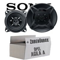 Sony XS-FB1030 - 10cm 3-Wege Koax-System - Einbauset passend für Opel Agila A - justSOUND