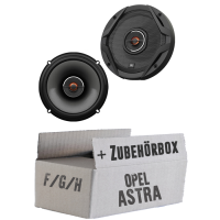 JBL GX602 | 2-Wege | 16,5cm Koax Lautsprecher - Einbauset passend für Opel Astra F,G,H - justSOUND
