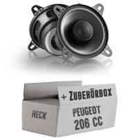Eton PRX110.2 - 10cm Koax-System Lautsprecher - Einbauset passend für Peugeot 206 CC Heck - justSOUND