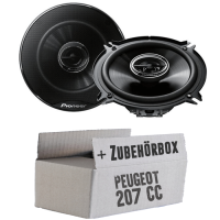 Pioneer TS-G1320F - 13cm 2-Wege Koax Lautsprecher - Einbauset passend für Peugeot 207 CC - justSOUND