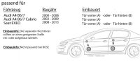 Lautsprecher Boxen JBL 16,5cm System Auto Einbausatz - Einbauset passend für Audi A4 B6/7 Seat Exeo - justSOUND