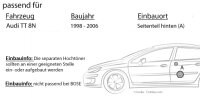 Lautsprecher Boxen JBL 16,5cm System Auto Einbausatz - Einbauset passend für Audi TT 8N Heck - justSOUND