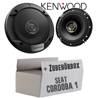Lautsprecher Boxen Kenwood KFC-S1676EX - 16,5cm 2-Wege Koax Auto Einbauzubehör - Einbauset passend für Seat Cordoba 1 Front - justSOUND