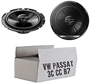 VW Passat 3C CC B6 B7 Front - Lautsprecher Boxen Pioneer TS-G1720F - 16,5cm 2-Wege Koax Koaxiallautsprecher Auto Einbausatz - Einbauset