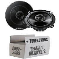 Pioneer TS-G1320F - 13cm 2-Wege Koax Lautsprecher - Einbauset passend für Renault Megane 2 - justSOUND