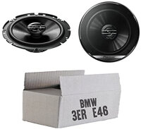 BMW 3er E46 - Lautsprecher Boxen Pioneer TS-G1720F - 16,5cm 2-Wege Koax Koaxiallautsprecher Auto Einbausatz - Einbauset