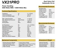 ESX VX21PRO - 21 Zoll | 53cm EXTREM SPL Subwoofer