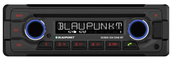 BLAUPUNKT Dubai 324 DAB BT - 24Volt 24 V | Bluetooth | DAB+ inkl. Antenne | CD | MP3 | USB Autoradio für LKW usw.