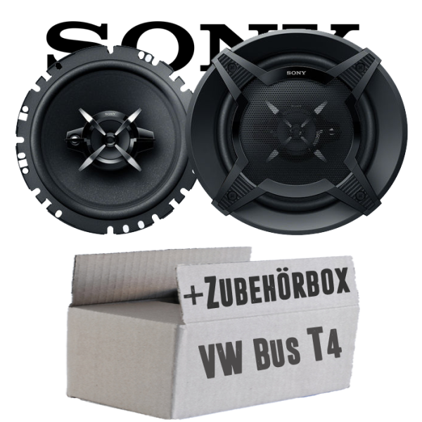 Sony XS-FB1730 - 16,5cm 3-Wege Koax Lautsprecher - Einbauset passend für VW Bus T4 Front - justSOUND