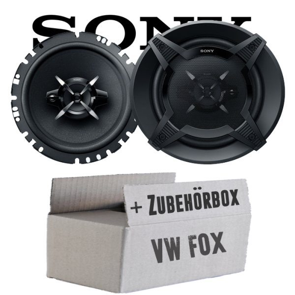Sony XS-FB1730 - 16,5cm 3-Wege Koax Lautsprecher - Einbauset passend für VW Fox Front - justSOUND