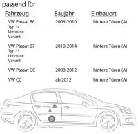 Lautsprecher Heck - Alpine SPG-17CS - 2 Wege System für VW Passat 3C & CC - justSOUND