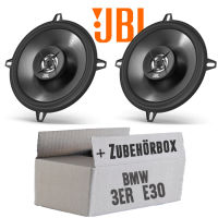 JBL Stage2 524 | 2-Wege | 13cm Koax Lautsprecher - Einbauset passend für BMW 3er E30 - justSOUND