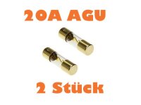20A AGU/SG Glasrohr Sicherung 2er Pack