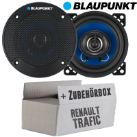 Renault Trafic 2 Front - Lautsprecher Boxen Blaupunkt ICx402 - 10cm 2-Wege Auto 100mm Einbauzubehör - Einbauset