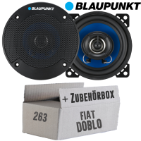 Fiat Doblo Typ 263 - Lautsprecher Boxen Blaupunkt ICx402 - 10cm 2-Wege Auto 100mm Einbauzubehör - Einbauset