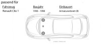 Renault Clio 1 Front - Lautsprecher Boxen Blaupunkt ICx402 - 10cm 2-Wege Auto 100mm Einbauzubehör - Einbauset